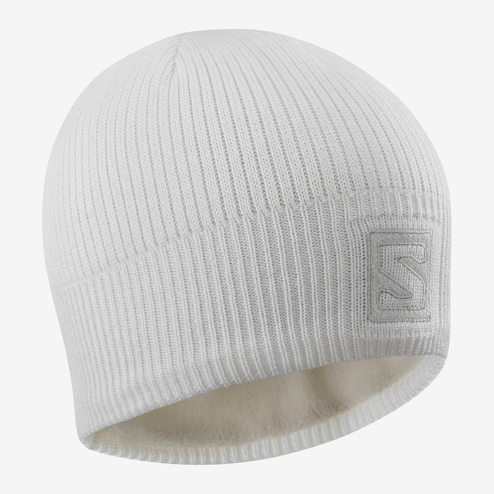 Gorros Salomon Hombre Blancas - Salomon Argentina LOGO ,803465-LEC